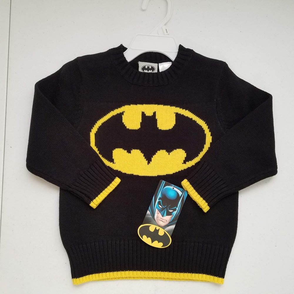 New Batman DC Comics Knit‎ Sweater Toddler Boys Size 2T NWT
